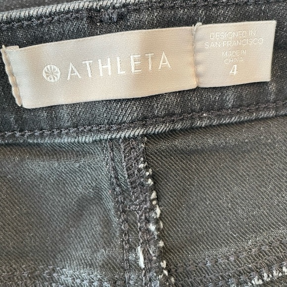 Athelta Sculptek Zip Ankle Stretch Skinny Jeans - Size 4 - carbon wash - Picture 11 of 13
